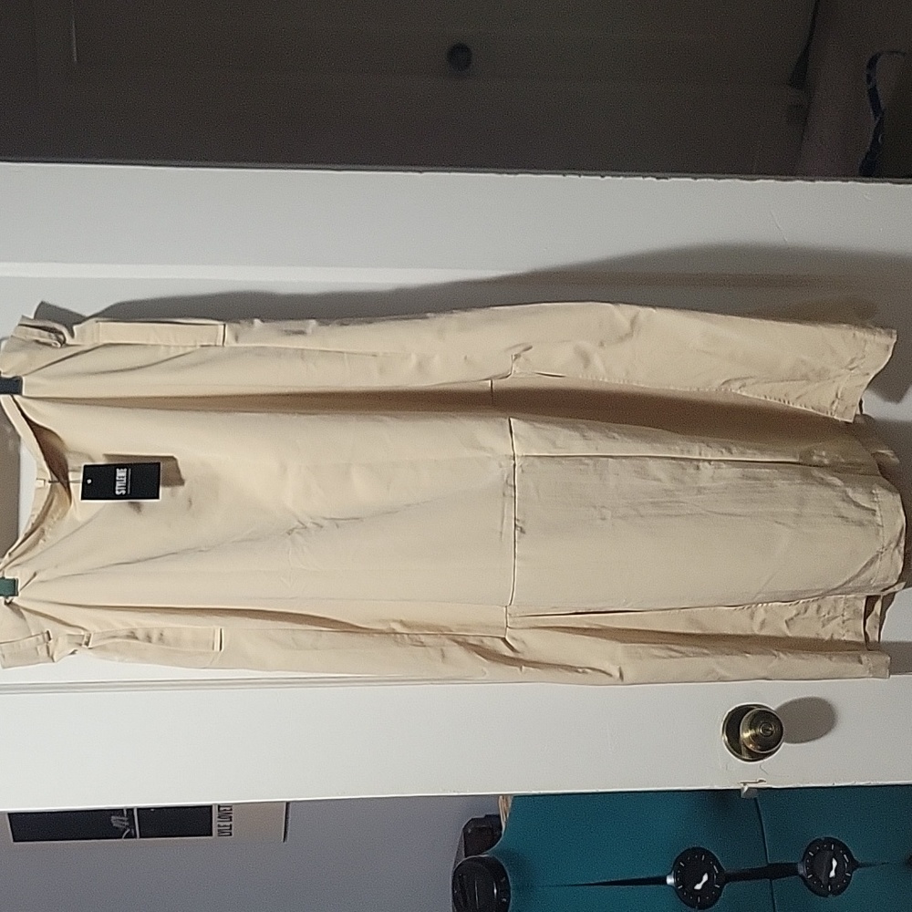 Tan Long Pencil Skirt